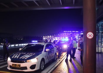 Cegah Gangguan Polres Bandara Soekarno Hatta Patroli Skala Besar