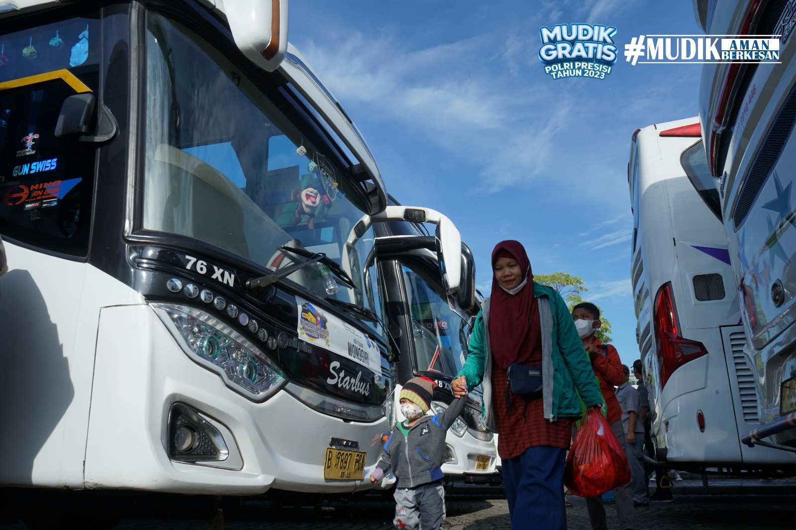 Kurangi Beban Jalan Tol Dan Arteri Kapolri Lepas 434 Bus Mudik Gratis