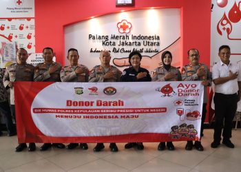Peringati HUT Humas Polri ke-72, Polres Kepulauan Seribu Berpartisipasi Bakti Sosial Donor Darah