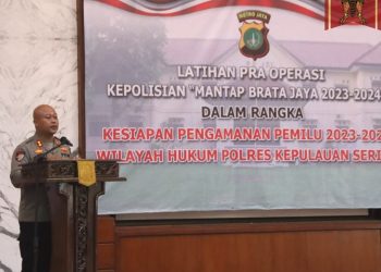 Polres Kepulauan Seribu Gelar Latihan Pra Operasi Kepolisian Mantap Brata Jaya Jelang Pemilu 2024