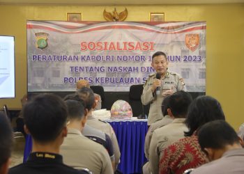 Polres Kepulauan Seribu Gelar Sosialisasi Peraturan Kapolri Nomor 1 tahun 2023