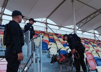 Hari Pertama Race MotoGP, Anjing Pelacak K9 Polda NTB Lakukan Sterilisasi
