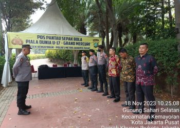Pengamanan Ops Aman Bacuya Jaya 2023 oleh Subsatgas Gabungan Polsek Kemayoran, Ditpamobvit, dan Ditsamapta