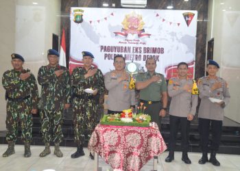 Gelar Syukuran Hut Brimob Kapolrestro Depok Pesan Jaga Kekompakan