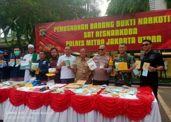 Polres Metro Jakarta Utara Musnahkan Barang Bukti Narkotika
