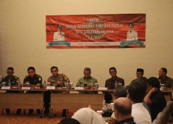 Rapat Forkopimda Kota Tangsel Persiapan Pengamanan Nataru 2023/2024