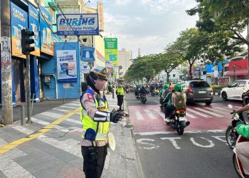 Sat Lantas Polres Metro Depok Siap Mengatur Arus Lalu Lintas Selama Ops Lilin Jaya 2024