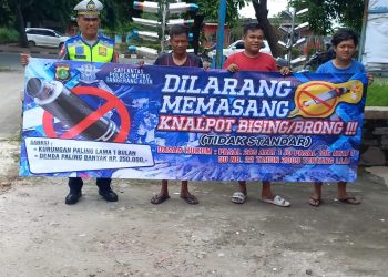 Satlantas Polres Metro Tangerang Imbau Pengendara Tak Gunakan Knalpot Brong
