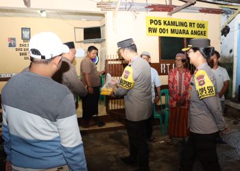 Polres Pelabuhan Tanjung Priok Aktif Kunjungi Satkamling di Wilayah Muara Angke