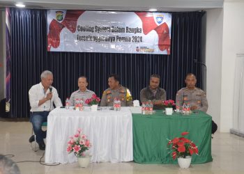 Demi terselenggaranya pemilu damai 2024, Polsek Bekasi Selatan menyambangi para staff dan management Mega Bekasi.