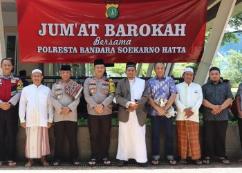 Gelar Jum’at Barokah, Wakapolresta Bandara Soekarno-Hatta Sampaikan Pesan Kamtibmas Jelang Pemilu 2024