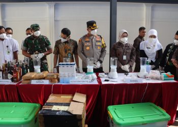 Kapolres Metro Depok Hadiri Pemusnahan Barang Bukti Tahun 2024 di Gedung Rupbasan Kejaksaan Negeri Depok