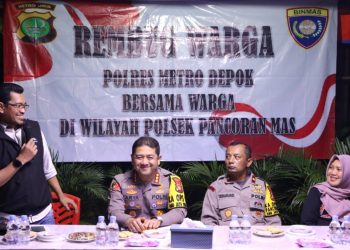 Rembug Warga di RW 14 Kelurahan Depok Jaya bersama Kapolres Metro Depok