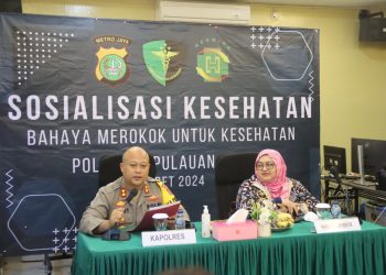 Seksi Dokkes Polres Kepulauan Seribu Sosialisasikan Bahaya Merokok untuk Kesehatan Personil Polres