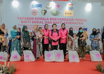 Bakti Sosial dan Bakti Kesehatan di Tanjung Pasir Tangerang di Gelar Dalam Rangka HUT ke-44 Yayasan Kemala Bhayangkari