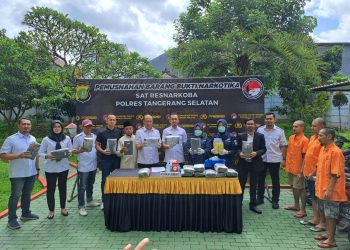 Sat Res Narkoba Polres Tangsel Musnahkan 20,2 Kg Ganja