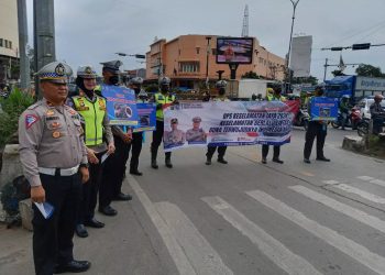 Satlantas Polrestro Bekasi Laksanakan Giat Sosialisasi Operasi Keselamatan Jaya 2024