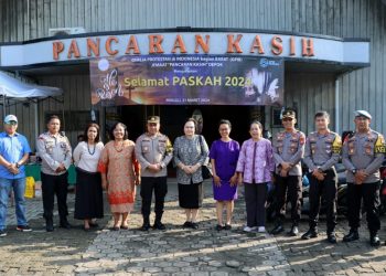 Polres Metro Depok Monitoring Pengamanan Peringatan Isa Al Masih 2024