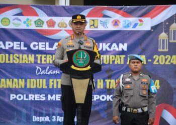 Polres Metro Depok Melaksanakan Apel Gelar Pasukan Ops Ketupat Jaya 2024 Dalam Rangka Amankan Idul Fitri 1445 H