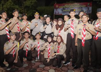 Polres Jakut Gelar Apel Pengamanan Malam Takbiran di JIC Koja