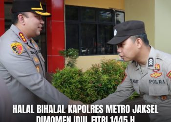 Apel Pagi dan Halal Bihalal Polres Metro Jakarta Selatan Bersama Anggota