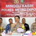 Polres Metro Depok Gelar Minggu Kasih di Gereja GPIB Kelurahan Bojongsari