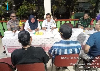 Bhabinkamtibmas Kampung Rawa Menghadiri Pembentukan Dewan Kota Bersama 3 Pilar
