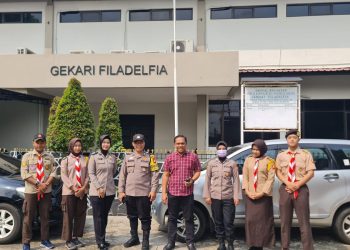 Polsek Bekasi Selatan Lakukan Pengamanan Gereja Dalam Rangka Perayaan Kenaikan Yesus Kristus