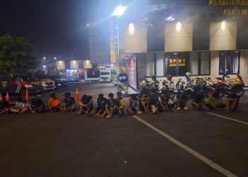 Tim Patroli Perintis Presisi Polres Metro Depok Berhasil Amankan 17 Remaja Yang Melakukan Balap Liar