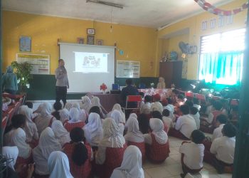 Polsek Sukmajaya Sosialisasi Pencegahan Bullying di SDN Kalibaru 3 Cilodong