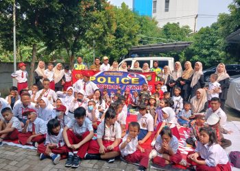 Police Go To School, Unit Kamsel Sat Lantas Polrestro Tangerang Kota Hadir di SKH Yayasan Nur Bayan