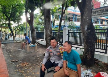Bhabinkamtibmas Pulau Lancang Sambangi Tokoh Masyarakat Pasca Pemilu 2024
