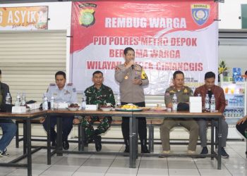 Rembug Warga Kapolres Metro Depok Bersama Warga Kelurahan Harjamukti Cimanggis