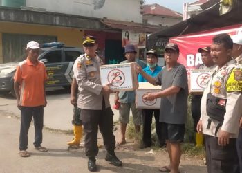 Polisi Berbagi Keberkahan: Polsek Medan Satria Bagi-bagi Bantuan Sosial dalam Rangka HUT Bhayangkara ke-78