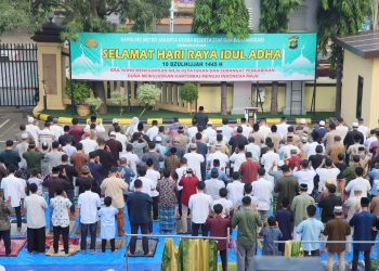 Polres Metro Jakarta Utara Gelar Shalat Idul Adha