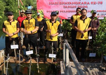 Bakti Religi dan Penanaman Pohon di Muara Angke dalam Rangka Hari Bhayangkara ke-78 Tahun 2024