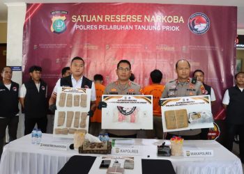 Satres Narkoba Polres Pelabuhan Tanjung Priok Ungkap Tindak Pidana Narkotika Jenis Sabu dan Ganja