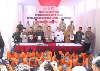 Polrestro Jakpus Lakukan Operasi Skala Besar, Tangkap 26 Tersangka Narkoba dan menyita 2 Kg Sabu di Kalipasir