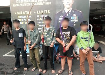 Gagalkan Tawuran, Tim TP3 Polres Metro Jakarta Timur Amankan 10 Remaja Berikut Sajam
