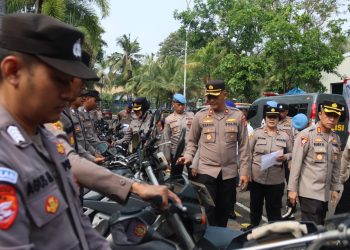 Polres Kepulauan Seribu Laksanakan Apel dan Pengecekan Ranmor untuk Kesiapan Operasi Mantap Praja 2024