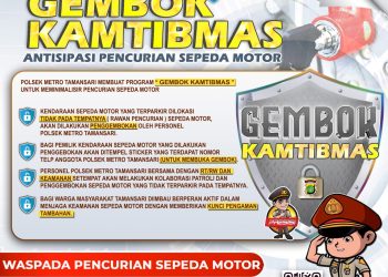 Tekan Kasus Curanmor, Polsek Metro Tamansari Lounching Launching Program Gembok Kamtibmas