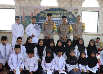 Polres Pelabuhan Tanjung Priok Gelar Maulid Nabi Muhammad SAW 1446 H/2024, Doa Bersama dan Santunan.