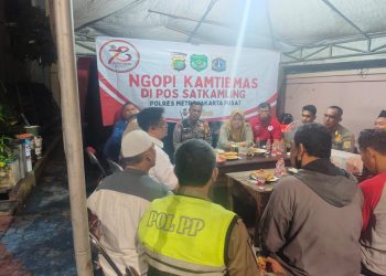 Ngopi Kamtibmas Di Pos Satkamling RW 05 Benhil Bahas Kamtibmas Dan Pilkada DKI Jakarta
