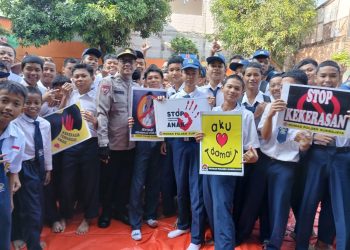 Goes To School di SMP PGRI Kalimulya Depok, Pelajar Deklarasikan Anti Tawuran dan Narkoba