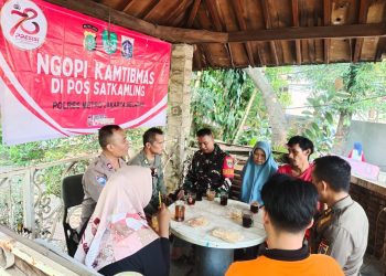 Bhabinkamtibmas Polsek Pancoran Laksanakan Ngopi Kamtibmas di Kelurahan Kalibata