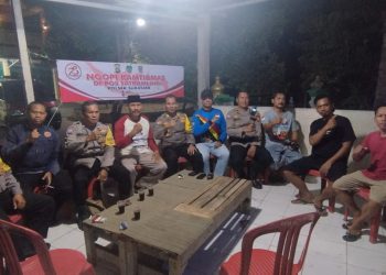 Babinkamtibmas Grogol Utara Dialog Kamtibmas dan Gelar Ngopi Kamtibmas