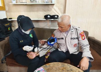 Dokkes Polres Metro Depok Lakukan Pemeriksaan Kesehatan Anggota Pengamanan Ops Mantap Praja 2024