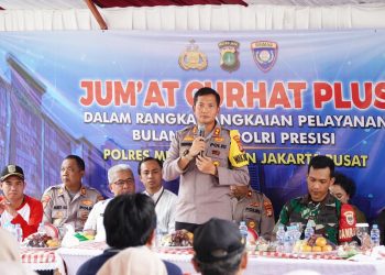Jum’at Curhat Plus Wakapolres Metro Jakpus Ajak Warga Menjaga Kerukunan dan Kedamaian Menjelang Pilkada DKI Jakarta