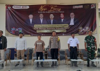 Ngopi Bareng KPU Kota Bekasi, Kapolsek Bekasi Selatan Berikan Materi Kepada Pemilih Pemula