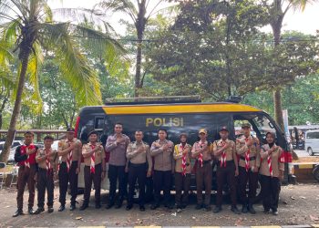 Binmas Polres Metro Bekasi Hadiri Jambore Pramuka di Karang Kitri Bojong Mangu : Dorong Minat Saka Bhayangkara